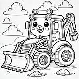 Backhoe Loader Coloring Pages  ColoringDraftcom sketch template