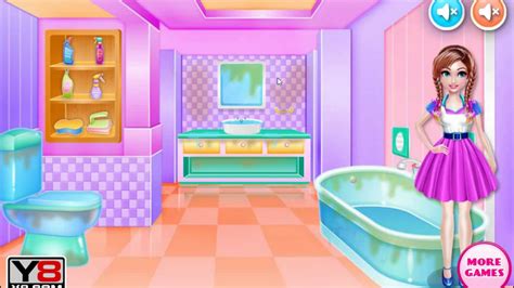 Playing*high-school girls house cleaning] Y8 games - YouTube