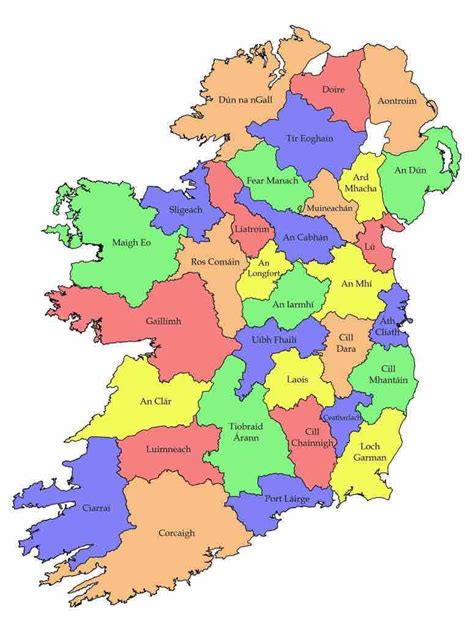 Maps on the Web | Counties of ireland, Ireland map, Irish language