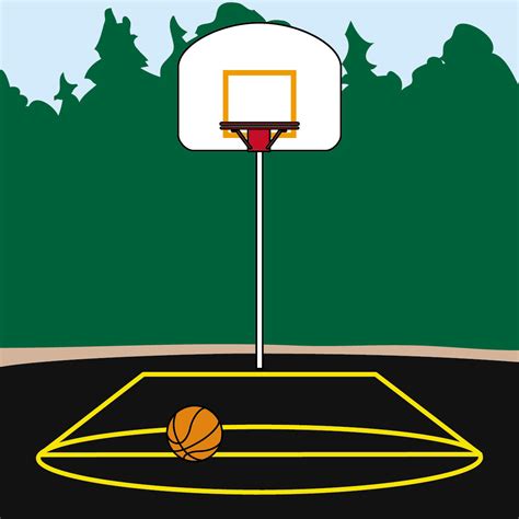 Clipart Basketball Court