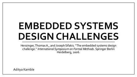 Embedded system design challenges