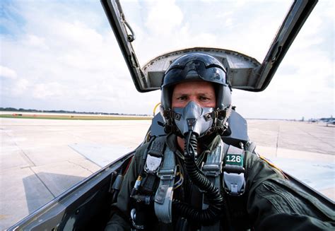 An USAF instructor pilot sits in the cockpit of an USAF T-38 Talon aircraft from 560th Flying ...