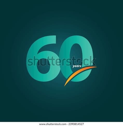 60 Years Anniversary Celebration Vector Template Stock Vector (Royalty Free) 2390814527 ...