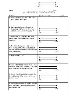Double number line percents by I've Got Problems | TPT