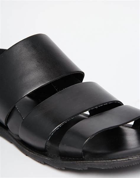 ALDO Alaydia Leather Sandals in Black for Men - Lyst