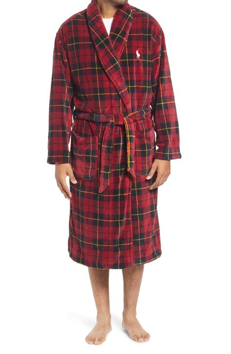 Polo Ralph Lauren Plaid Microfiber Robe | Nordstrom