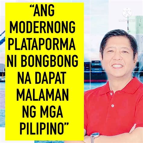 Modern platform of Bongbong Marcos that Filipinos should know | Modern ...