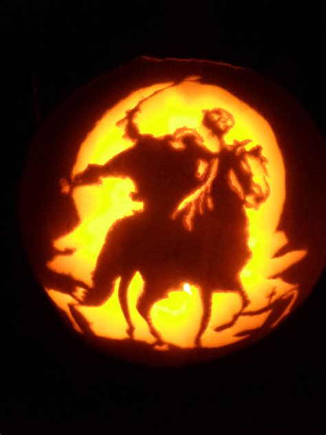 Headless Horseman Pumpkin Carving, October 2013 | Pumpkin carving, Pumpkin carving patterns, Pumpkin