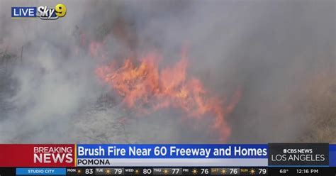 Brush fire burns near 60 Freeway in Diamond Bar area - CBS Los Angeles