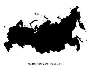 Russia Map 3d Silhouette Vector Illustration Stock Vector (Royalty Free ...