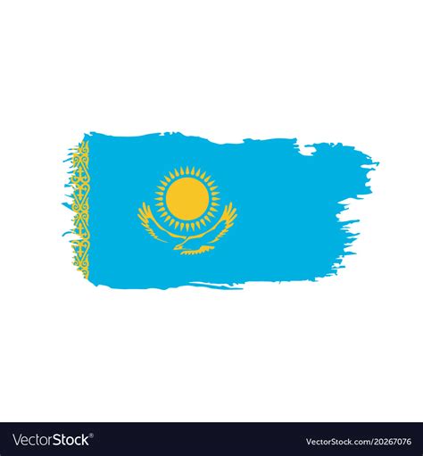 Kazakhstan flag Royalty Free Vector Image - VectorStock