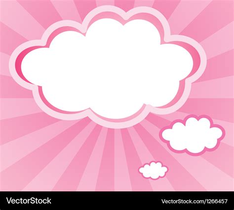 A cloud with a pink background Royalty Free Vector Image