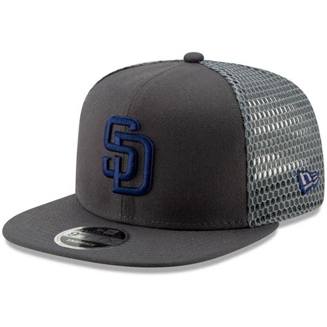 * Men's San Diego Padres New Era Graphite Mesh Fresh 9FIFTY Adjustable ...