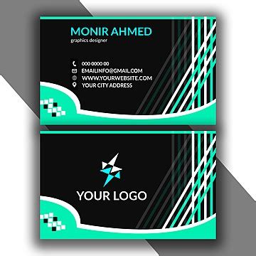 Black Business Card Design Template Download on Pngtree