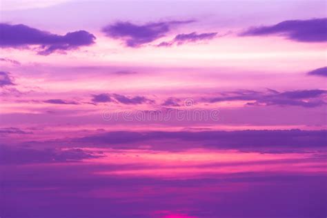 The Sky and Clouds are Purple after Sunset Stock Photo - Image of clouds, peaceful: 185324052