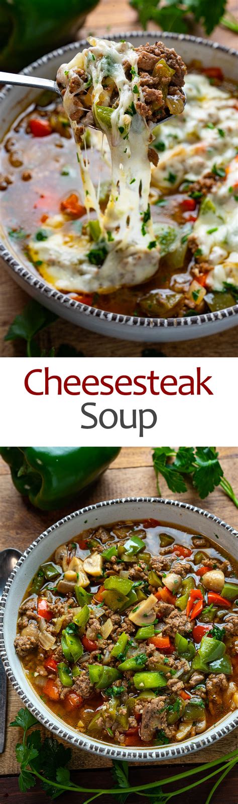 Philly Cheesesteak Soup - Closet Cooking