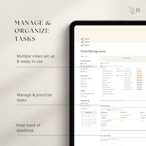 Notion Template Business Planner Notion Business Template - Etsy