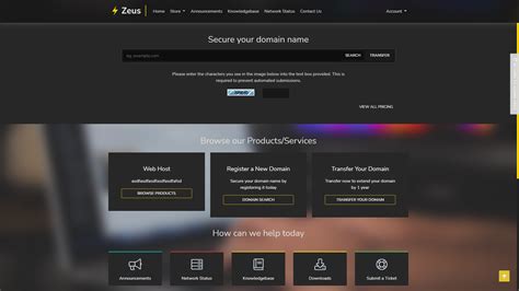 Zeus - WHMCS Dark Theme - AALayer Marketplace