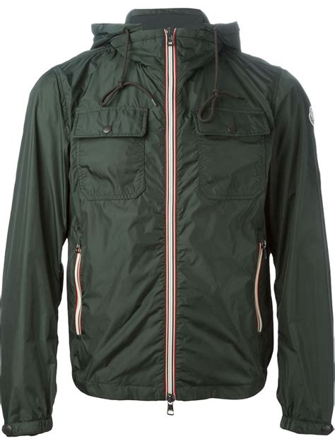 Lyst - Moncler Hooded Windbreaker Jacket in Green for Men