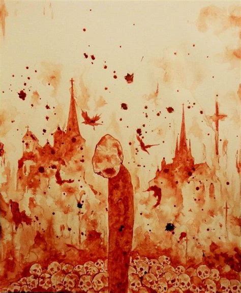 "Disolation" human blood painting by Maxime Taccardi | Blood art, Artist painting, Painting