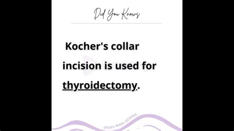 Did you know Kocher's collar incision #shorts #thyroidectomy 💜 - YouTube