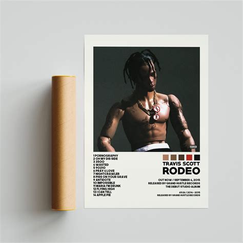 Travis Scott Poster Rodeo Poster Tracklist Album Cover | Etsy