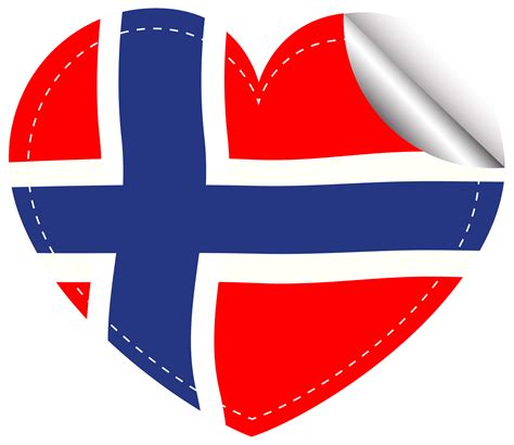 Sticker design for flag of Norway 520618 Vector Art at Vecteezy