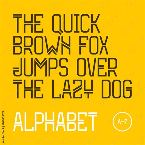 The quick brown fox jumps over the lazy dog. Modern font, 26 latin ...