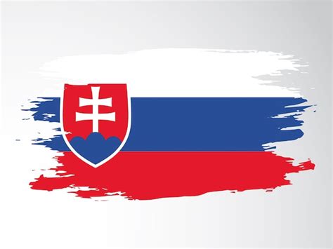 Premium Vector | Brush vector flag of slovakia