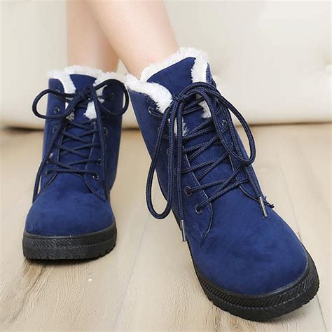 Tejiojio Clearance Snow Boots Flat-Heel Autumn And Winter Plus Size Cotton Short Women's Boots ...