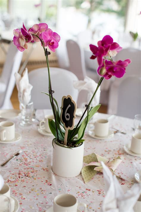 Simple Orchid Centerpieces