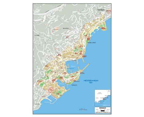 Maps of Monaco | Collection of maps of Monaco | Europe | Mapsland ...