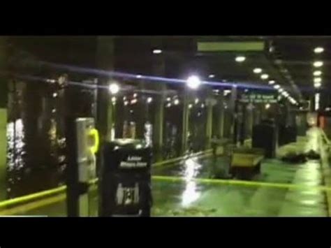 Hurricane Sandy floods New York City subways - YouTube