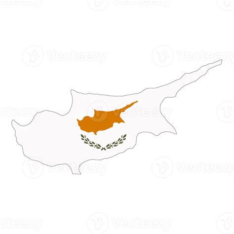 Cyprus Flag Map 25222518 PNG