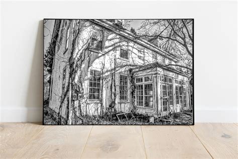 Abandoned House, Black and White, Fine Art Print, Vintage House, Old ...