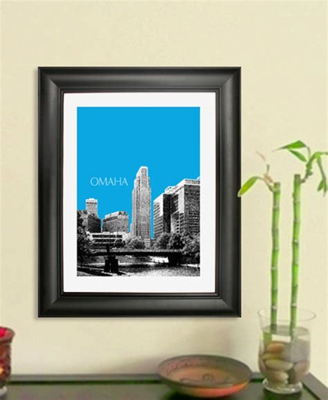 Omaha Skyline Poster Omaha Nebraska Skyline Art Print - Etsy