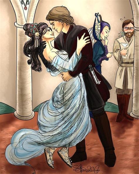 Beautiful, yet funny, drawing of Padme & Anakin. Star Wars | Star wars anakin, Star wars ...