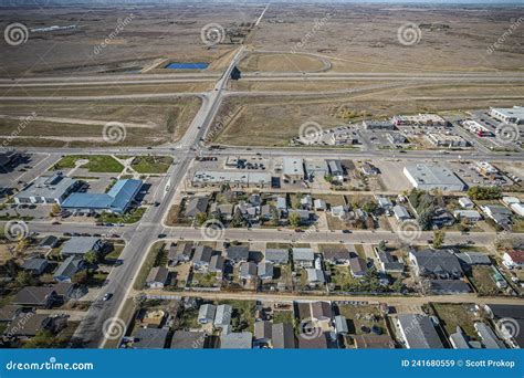 Aerial View of Martensville in Central Saskatchewan Stock Image - Image of street, drone: 241680559