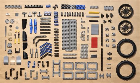 Almost all of the 603 pieces of the Lego Technic BMW R 1200 GS - Lego ...