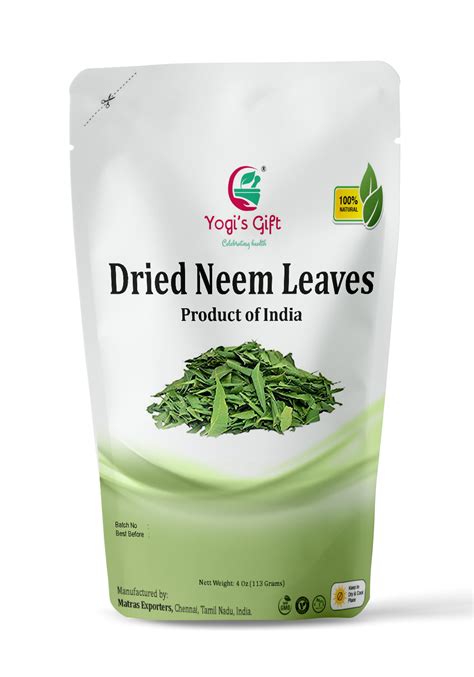 Dried Neem Leaves | 4 oz | 100% Natural Detox Tea (Approx 1800 Whole L – Yogi's Gift