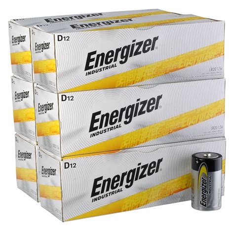 Energizer Industrial D Alkaline Batteries - 72 Pack | Battery Mart