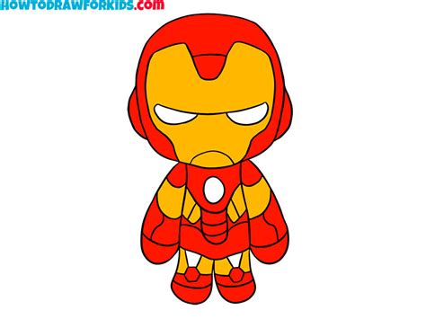 How to Draw Iron Man Step by Step - Drawing Tutorial For Kids