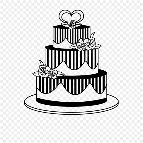 Cake Clipart Black And White