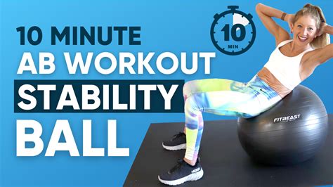 10 Minute Ab Workout Stability Ball INTENSE burn! - Caroline Jordan