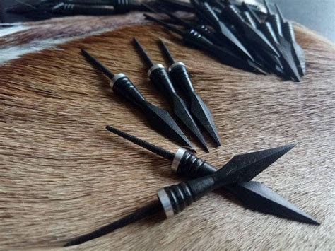 Traditional Medieval Bow Hunting Archery Broadhead / Bodkin type Arrow Head Point Hunger Games ...