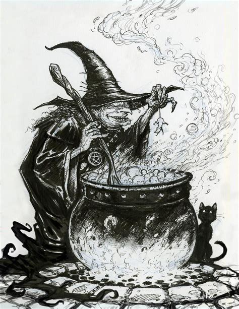 Witch and the Cauldron - Etsy New Zealand | Рисунки, Иллюстрации рук, Артбуки