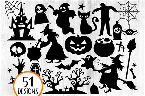 Halloween Silhouette SVG, Halloween svg By Twingenuity Graphics | TheHungryJPEG