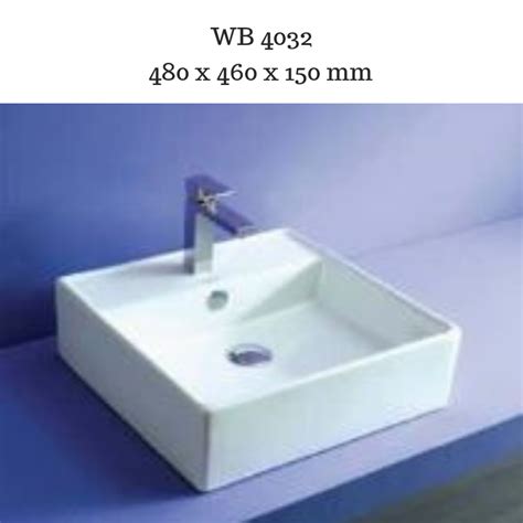 Buy WB 4032 Square Top Mount Bathroom Basin Online Melbourne