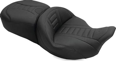 Mustang 79006 Super Touring Deluxe One-Piece 2-Up Motorcycle Seat for Harley-Davidson FL Touring ...