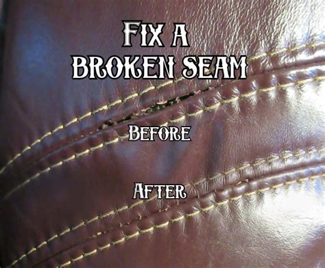 How To Repair A Broken Seam In Leather Upholstery